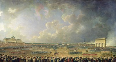 Das Fest der Föderation auf dem Marsfeld, 14. Juli 1790 von Pierre Antoine Demachy